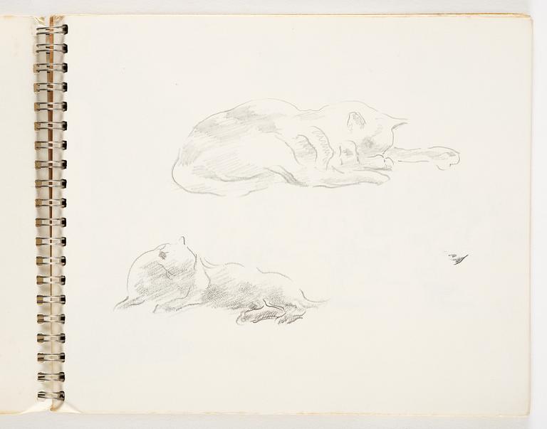 Lotte Laserstein, 4 skissböcker med blyertsteckningar.