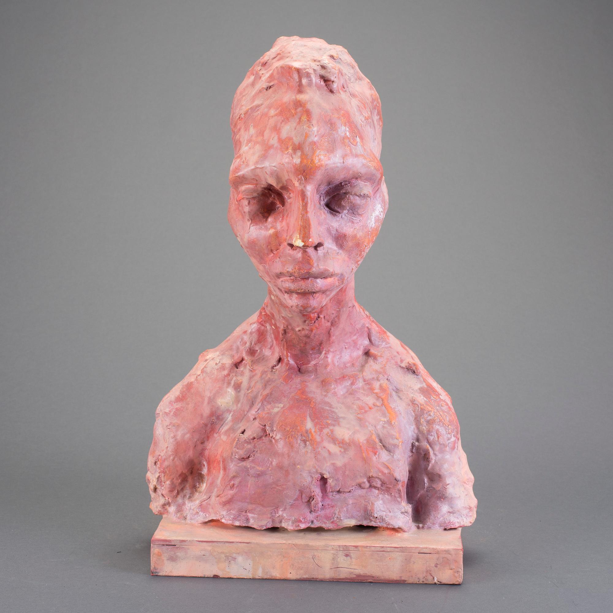 SKULPTUR, Anne-Marie Nordin, patinerat gips, ej signerad.