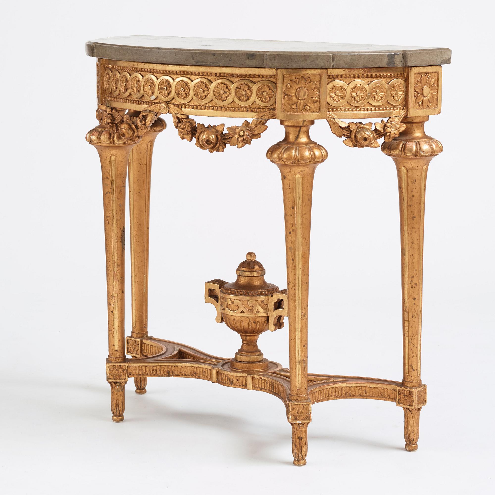 Konsolbord, Stockholmsarbete 1700-talets senare del, Gustavianskt.