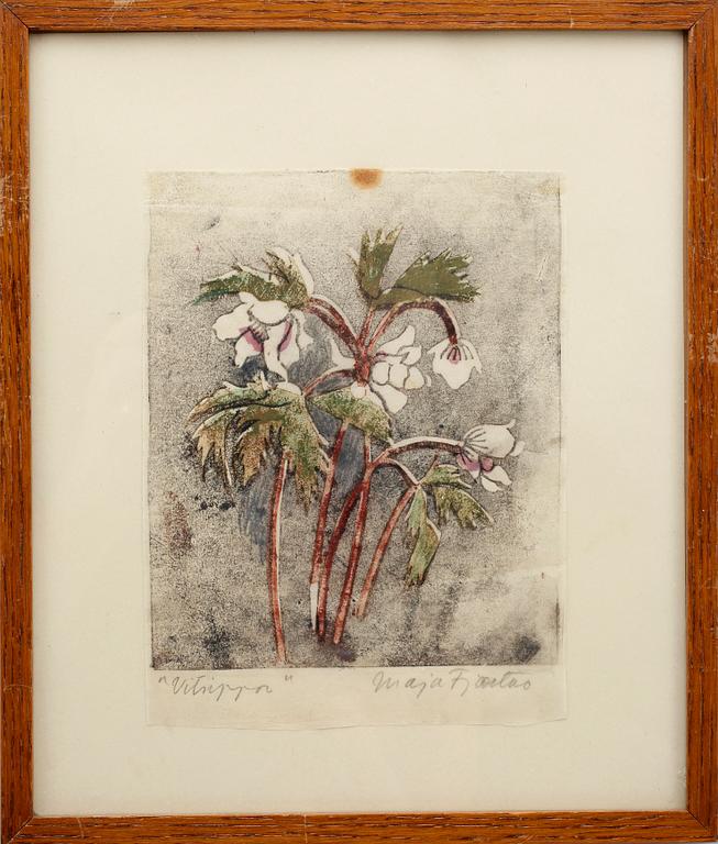 KERSTIN MARIA (MAJA) FJAESTAD, 4 st, träsnitt, sign.