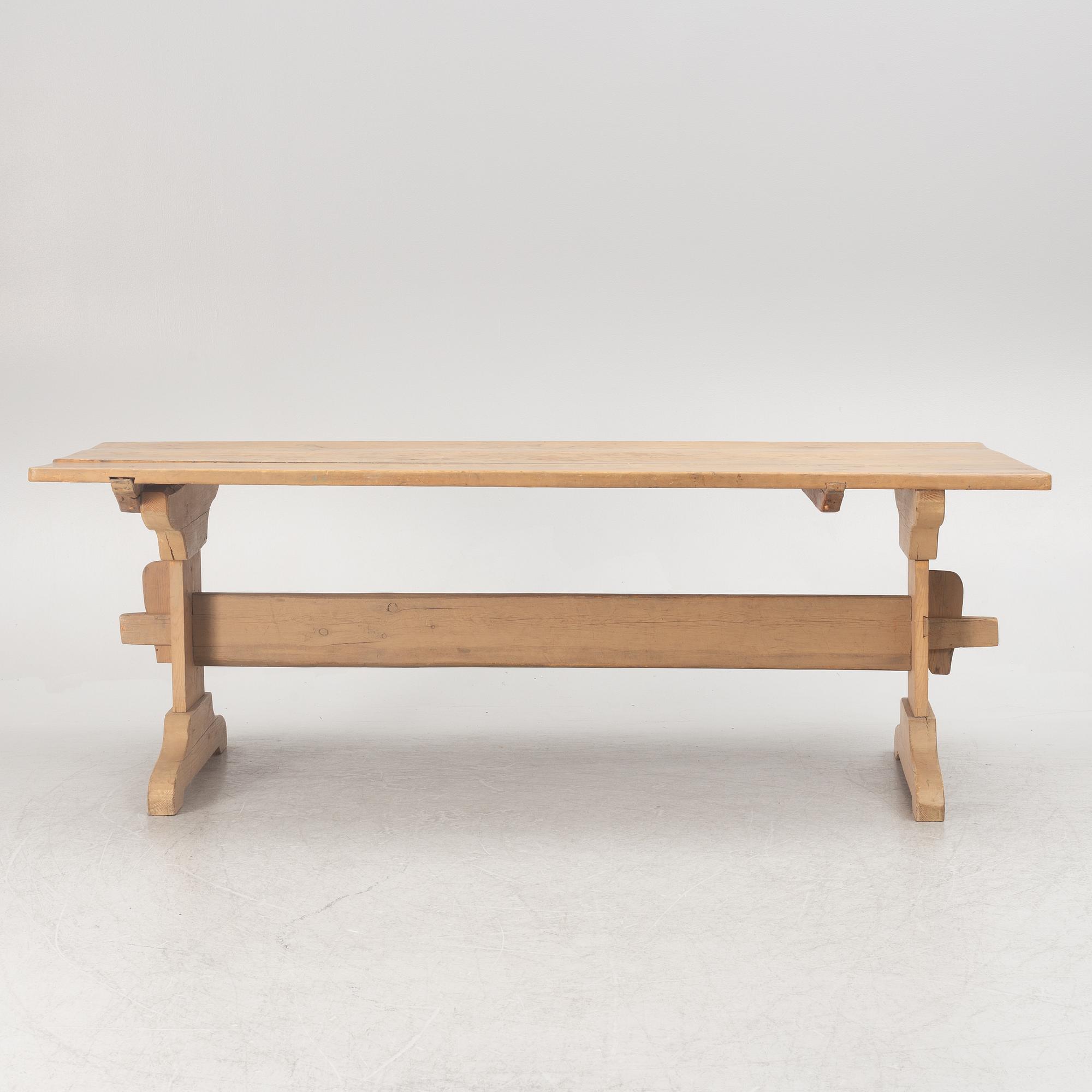 A wooden table 19th century.