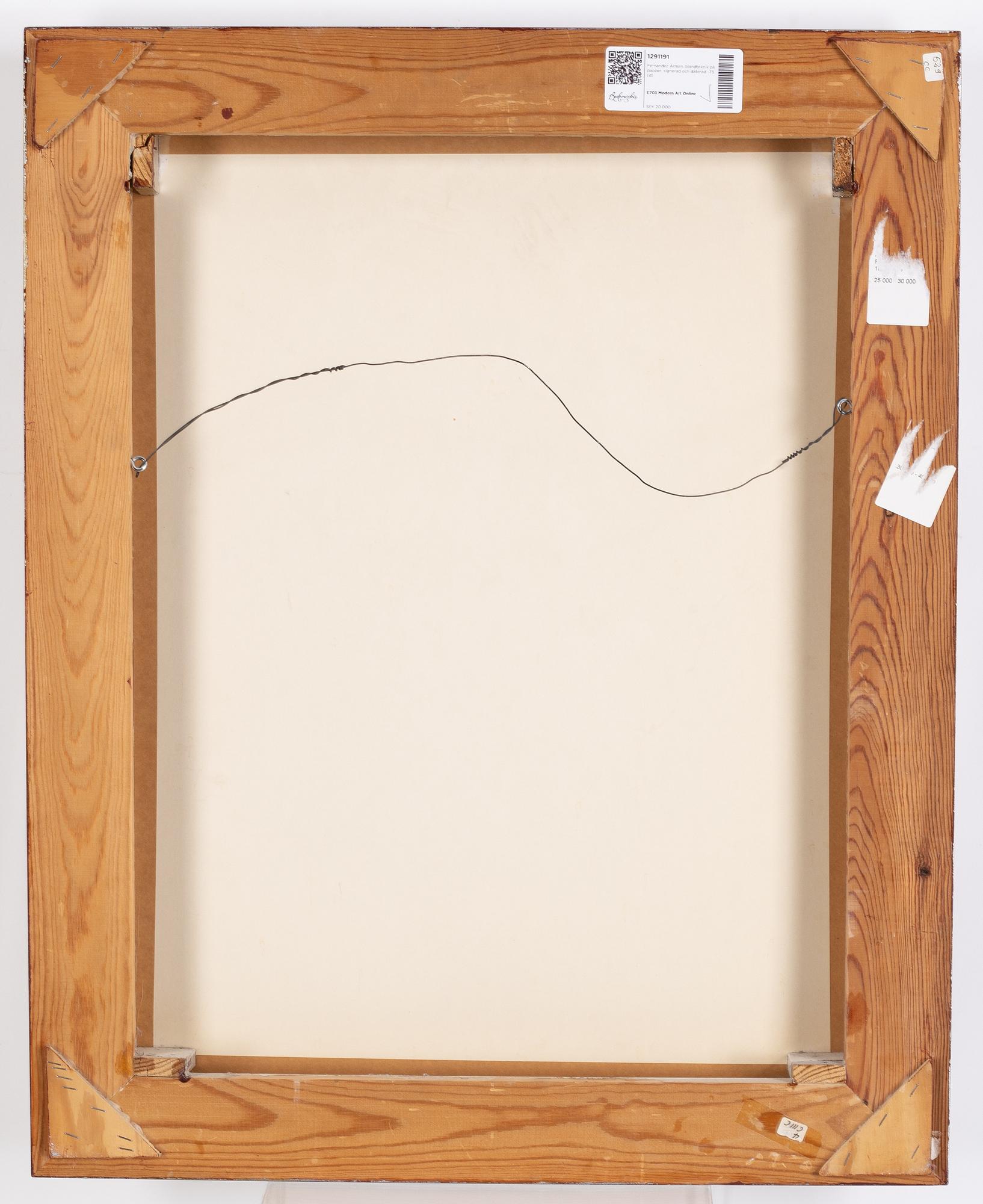 Fernandez Arman, blandteknik på papper, signerad och daterad -73.