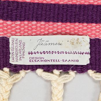 Elsa Montell-Saanio, raanu / seinätekstiili, "Jäämeri". Suomi. Noin 170 x 115 cm.