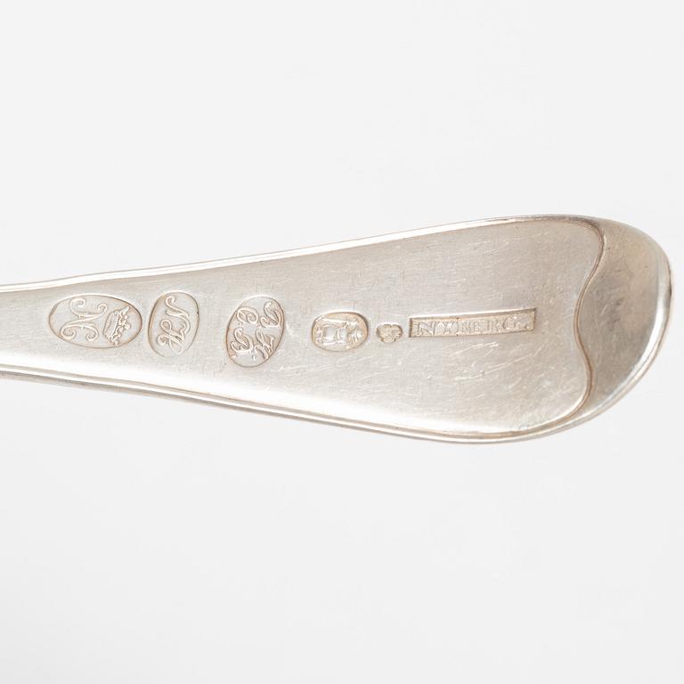 Gafflar, 4 st, silver, Lidköping, 1800-talets början.