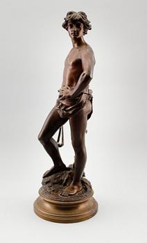 ADRIEN ÉTIENNE GAUDEZ, efter, skulptur, brons, signerad.