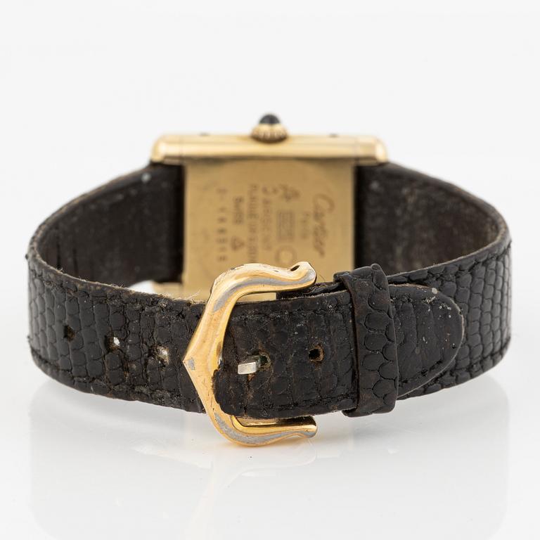 must de Cartier, Tank, wristwatch, 20.5 x 20 (28) mm.