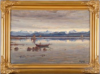 OLE JUUL, oil on canvas, signed.