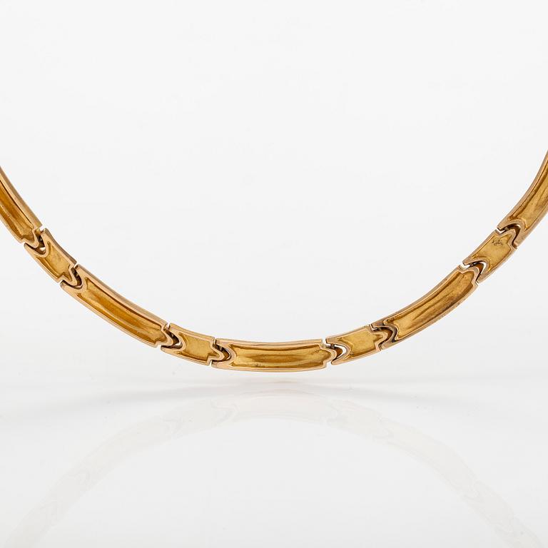 Björn Weckström, a 14K gold and platinum necklace 'Narda' for  Lapponia 1990.