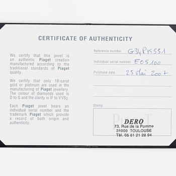 Piaget, alliansring, "Possession", 18K vitguld med briljantslipade diamanter.