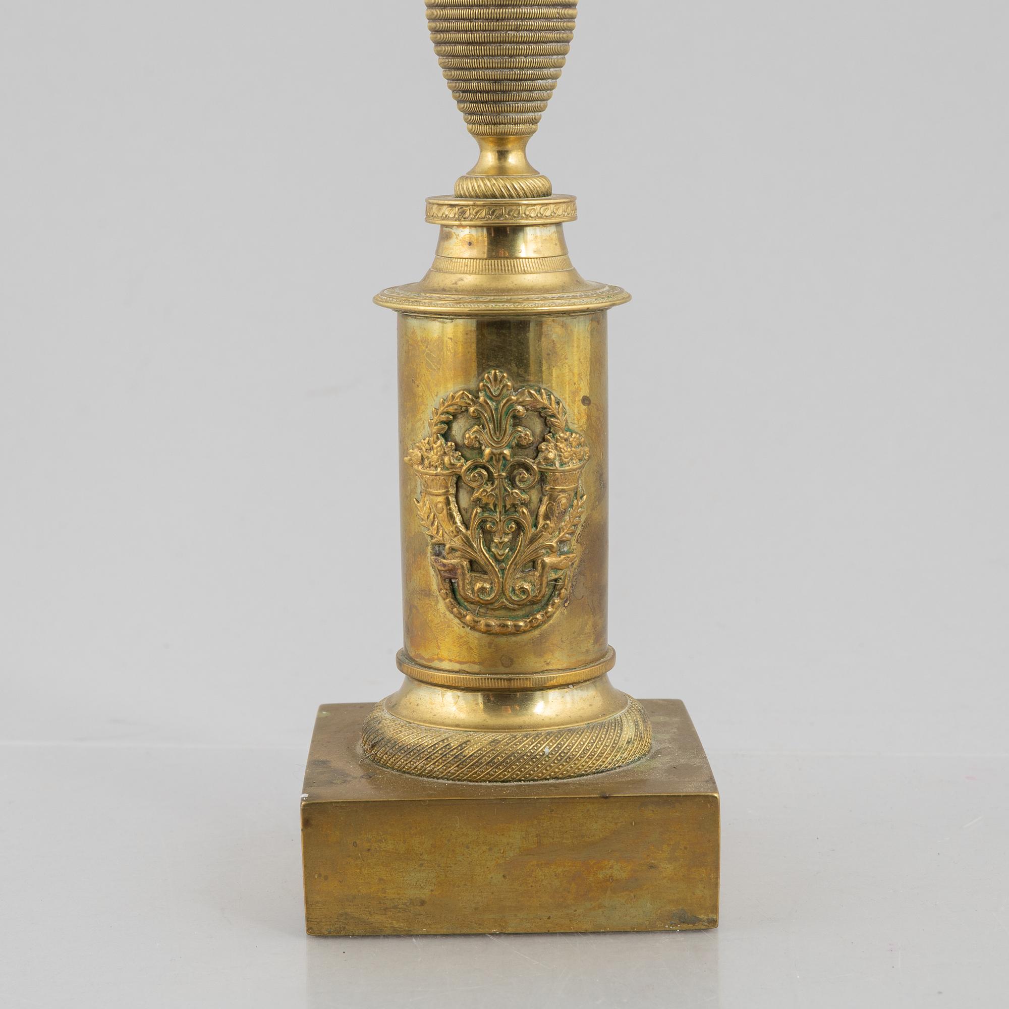 An Empire candelabra, first half of the 19th century.