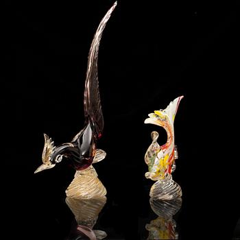 FIGURINER, 4 st, glas, Venini, Murano, Italien 1900-tal.