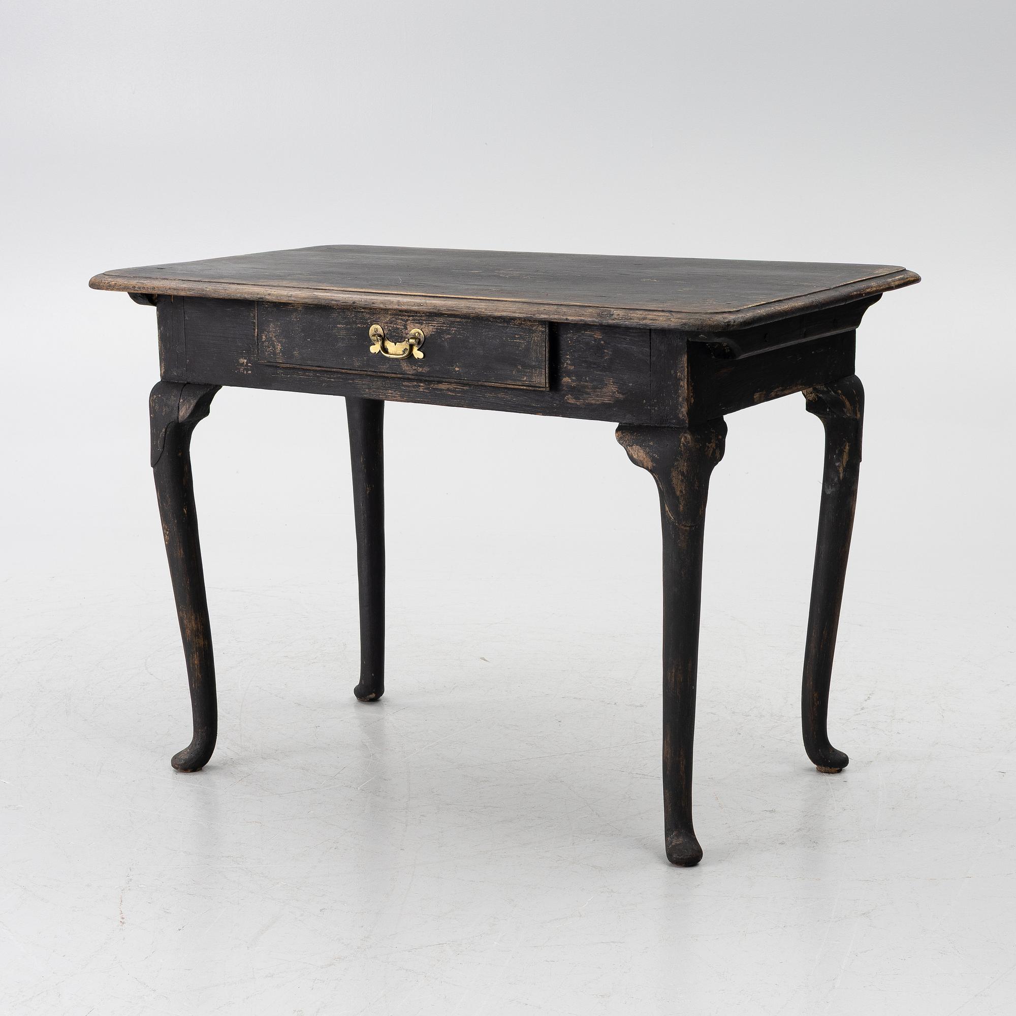 A Swedish late baroque desk, mid 18th century.