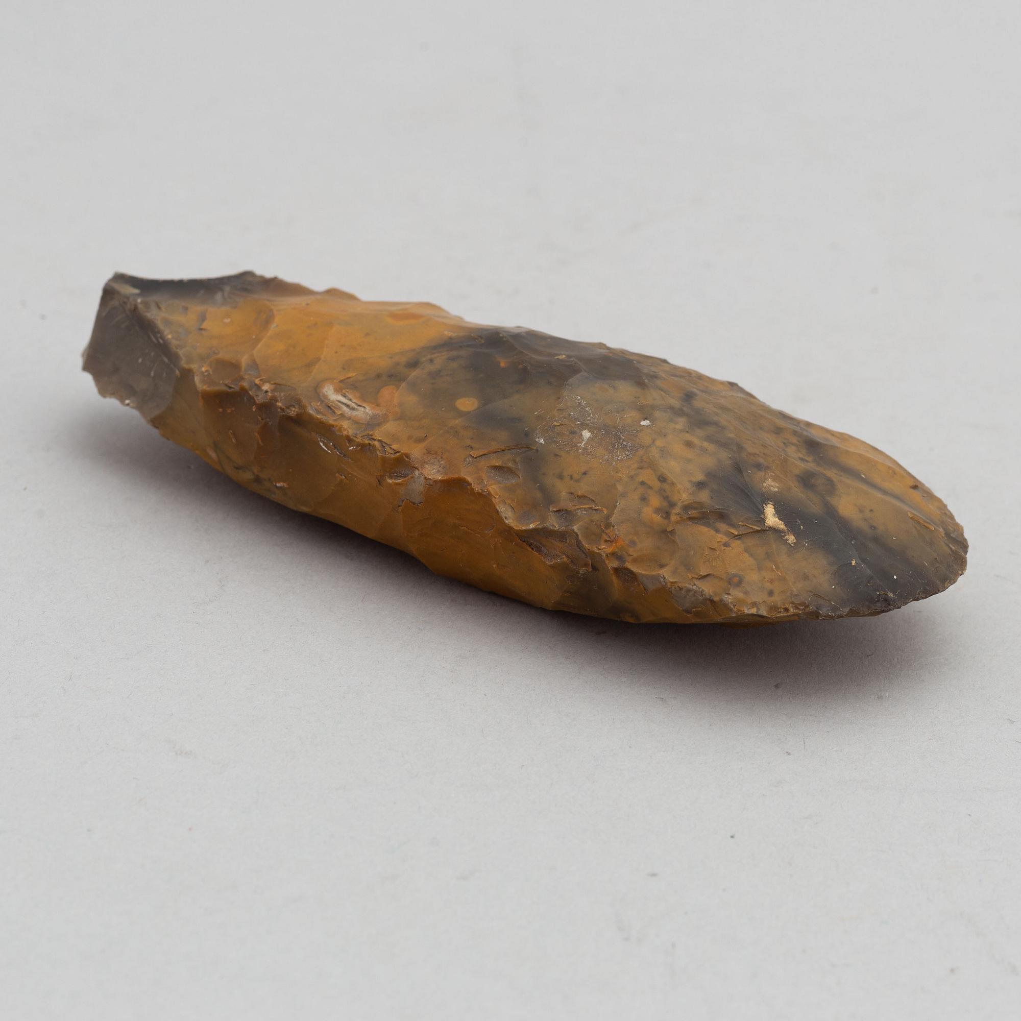 A neolithic flint axe.