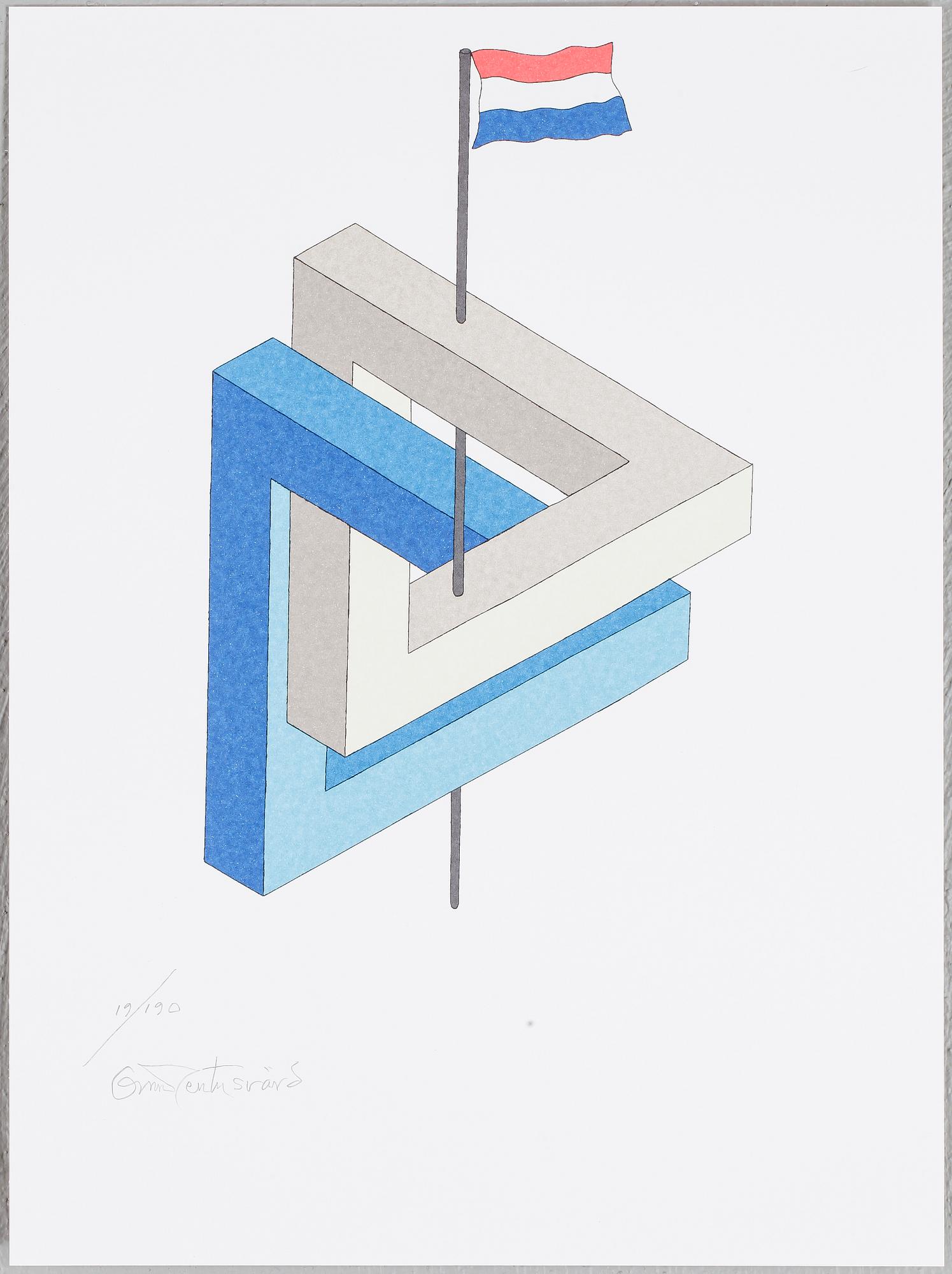 OSCAR REUTERSVÄRD. 15 st i mapp " European Impossible Figures " signerade och numrerade 19/90.
