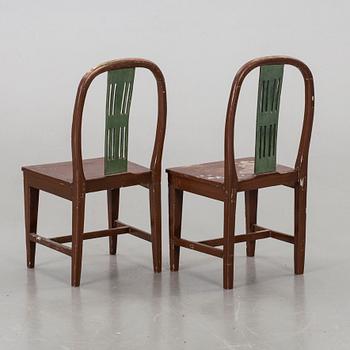 a pair of early 19th century chairs.