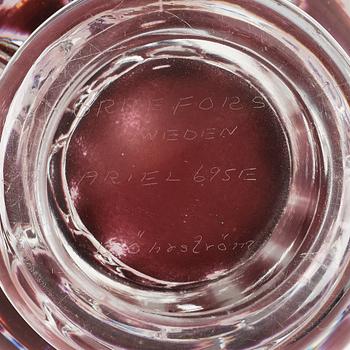 Edvin Öhrström, vas, glas, ariel, Orrefors 1950.