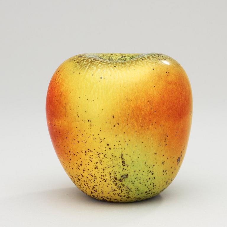 A Hans Hedberg faience apple, Biot, France.