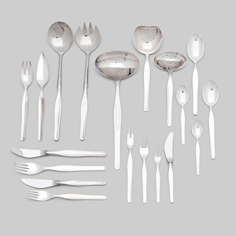 TAPIO WIRKKALA, A 138-piece set of 'Tapio' silver cutlery, Kultakeskus, Hämeenlinna, Finland, around 1980.