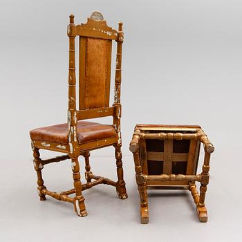 STOLAR, 1 par, barock, 1700-tal.