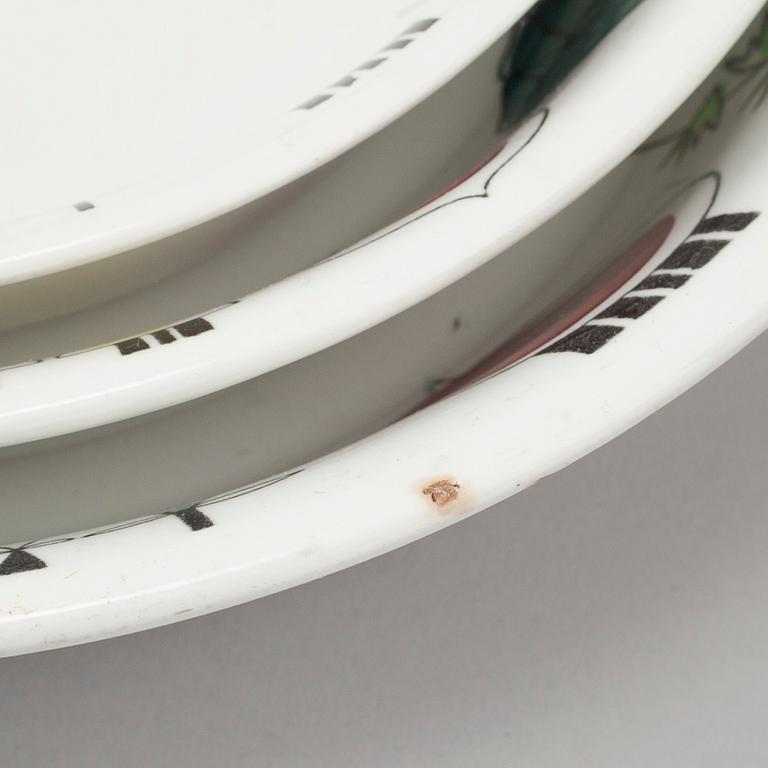 a set of tableware of 11 pcs, "Picknick" and "Pomona", Rörstrand.