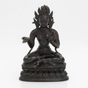 Krönt gudom, brons. Qingdynastin, 1700-tal.