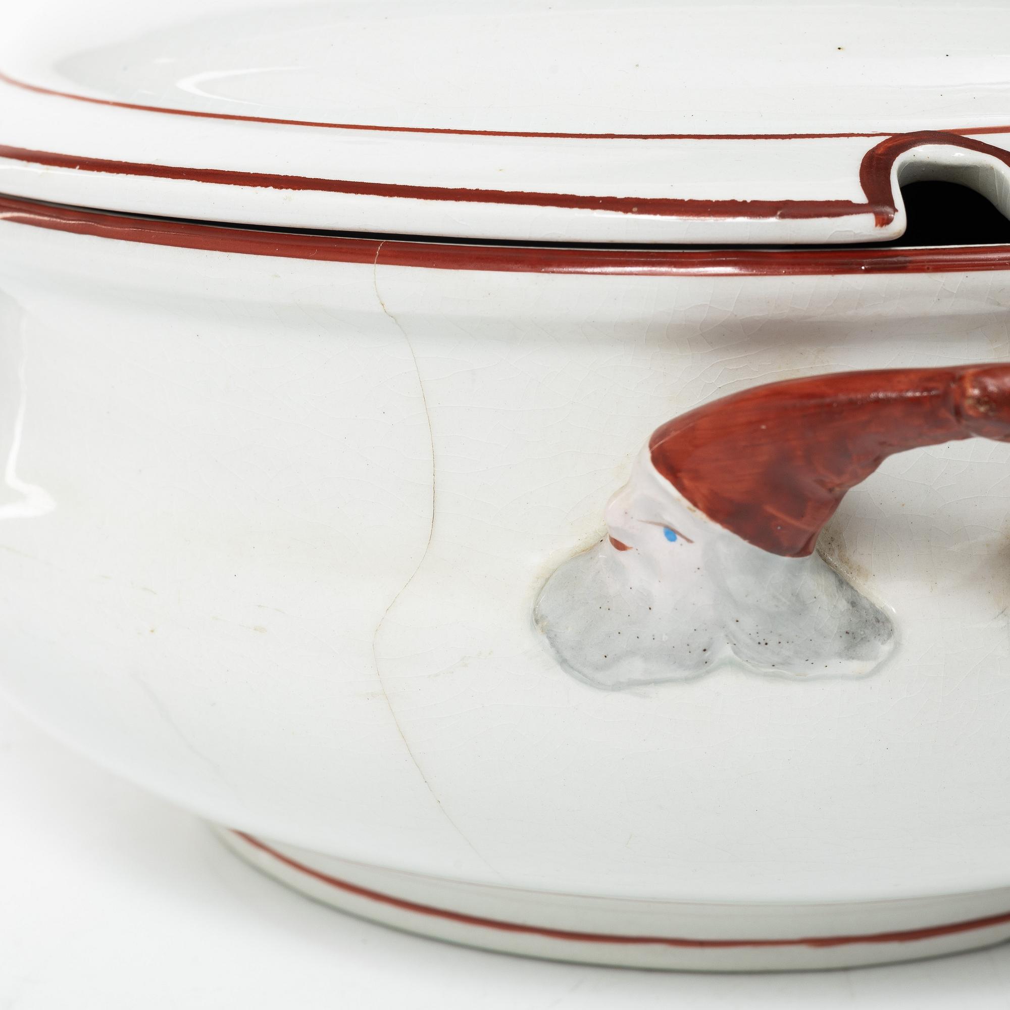 Rörstrand, a Christmas service pieces, 2 pcs, 'Herrgårdsjul', early 20th century.
