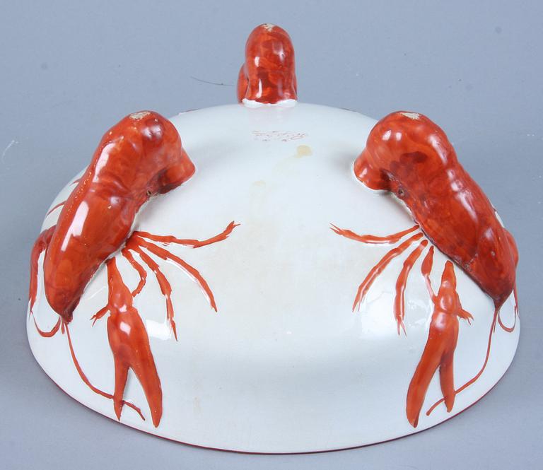 KRÄFTSKÅL, flintgods, Rörstrand, 1900-tal.