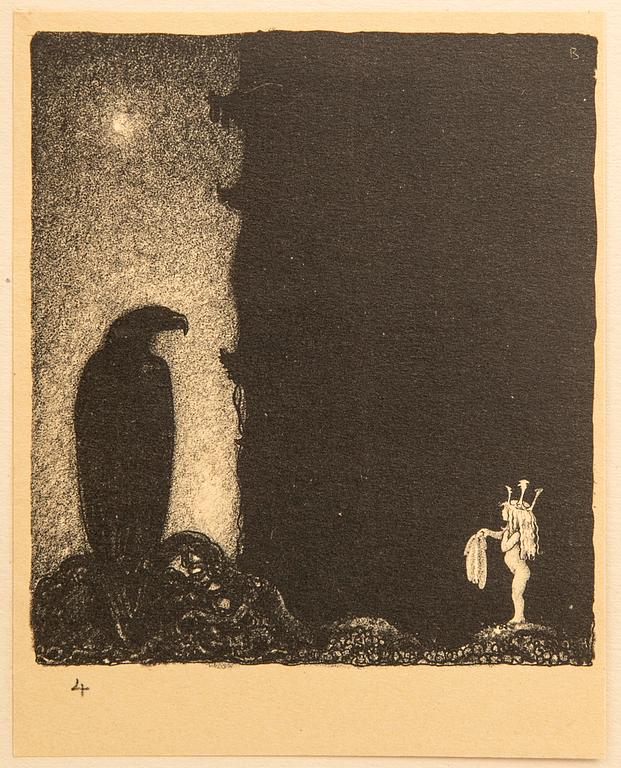 John Bauer, "Här har du allt, som återstår af mina kläder!".