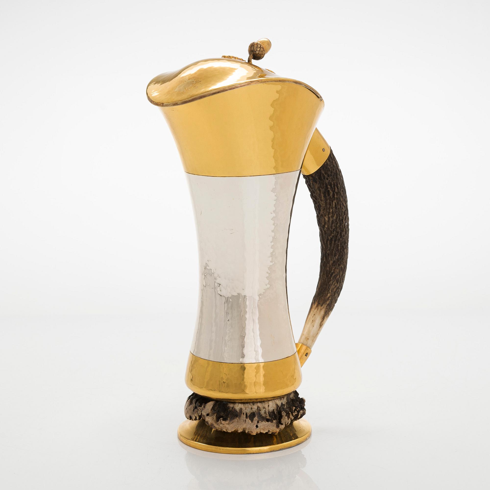 Emil Hermann, astiasto, 8 osaa, sterling-hopeaa, Weldstetten Saksa, 1921-1950.