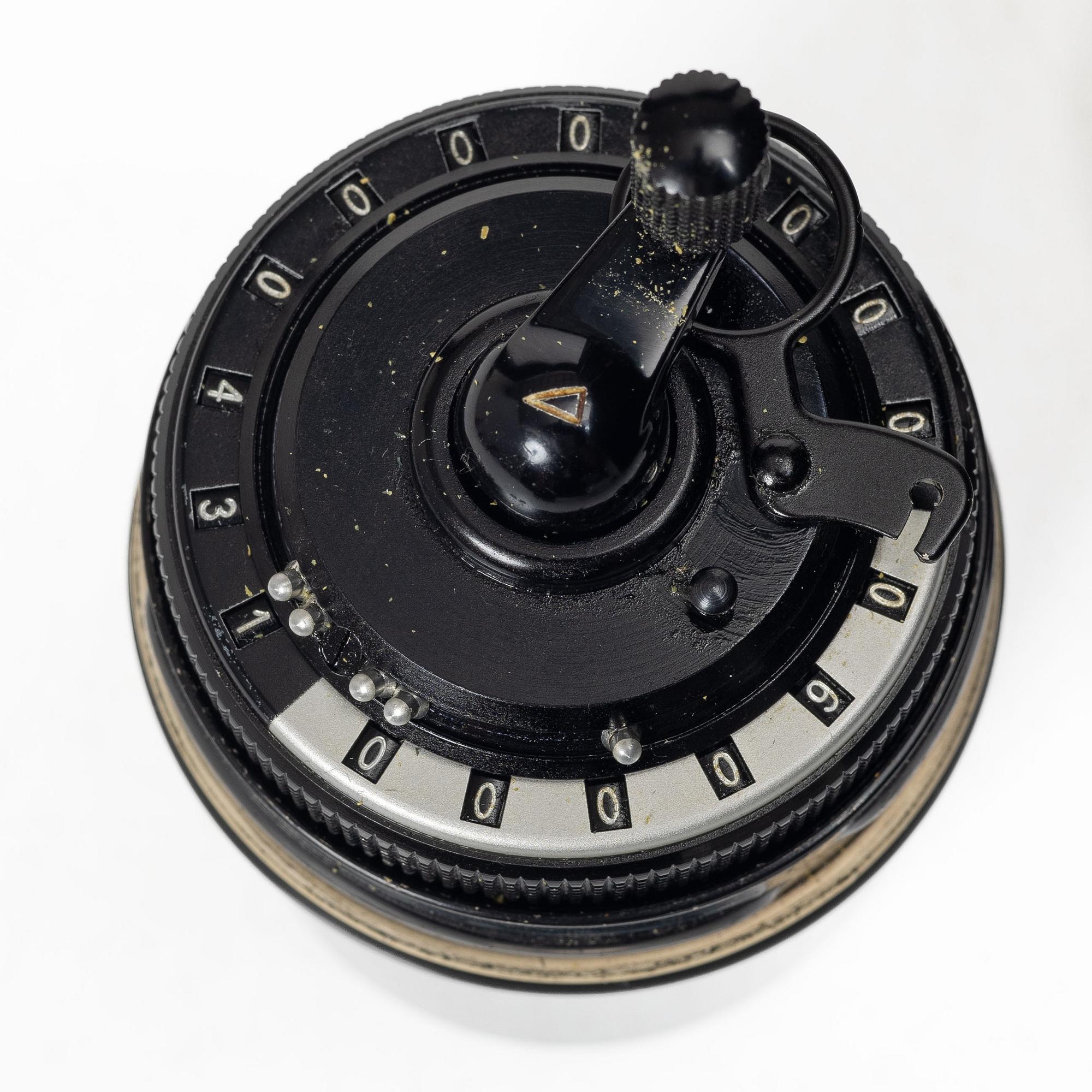 Calculating machine, “Curta, Type I”, developed by Curt Herzstark, Contina AG Mauren, Liechtenstein, designed in 1947.