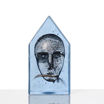 "Hus", unik skulptur, Kosta Boda.