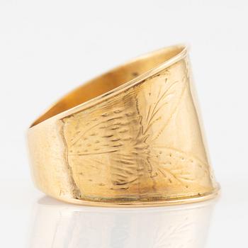 Thimble, ring, sleeve, 18K gold.