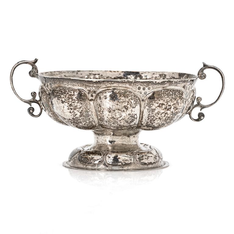 Silver brandy bowl, 19th century.