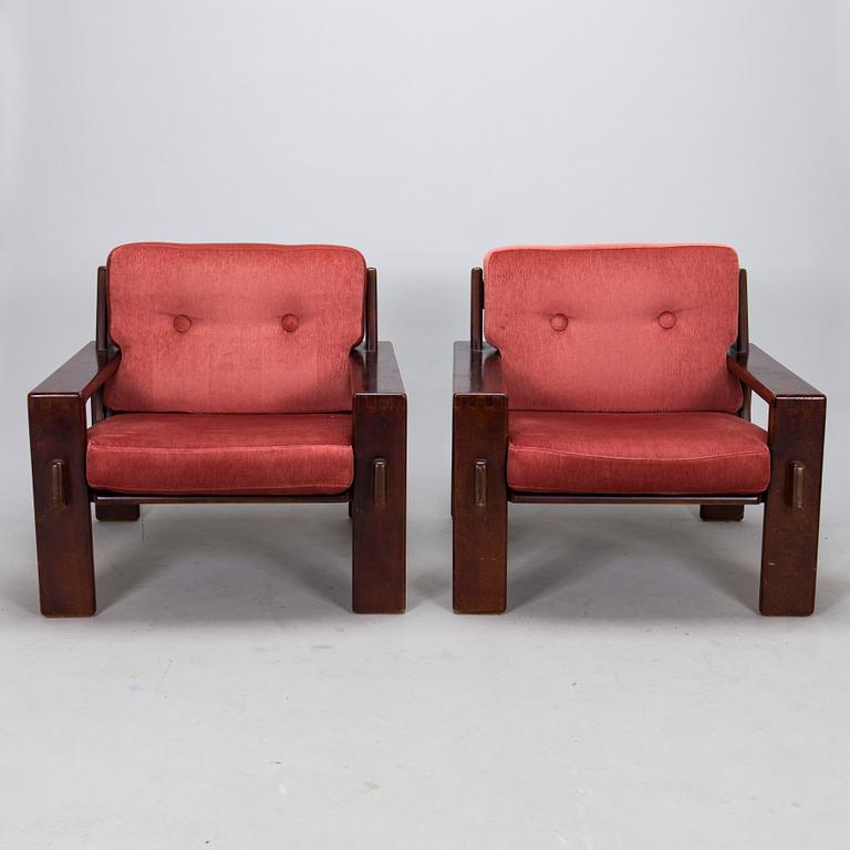 Esko Pajamies, a pair of 1970's 'Bonanza' armchairs for Asko, Finland.