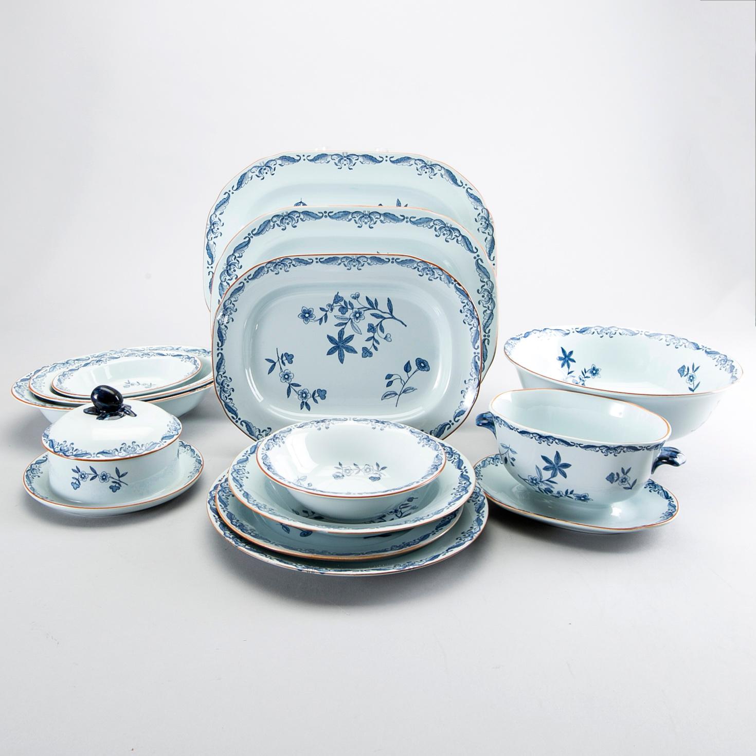 RÖRSTRAND, "Ostindia", 64 dlr, porslin, varierande tillverkningsår.