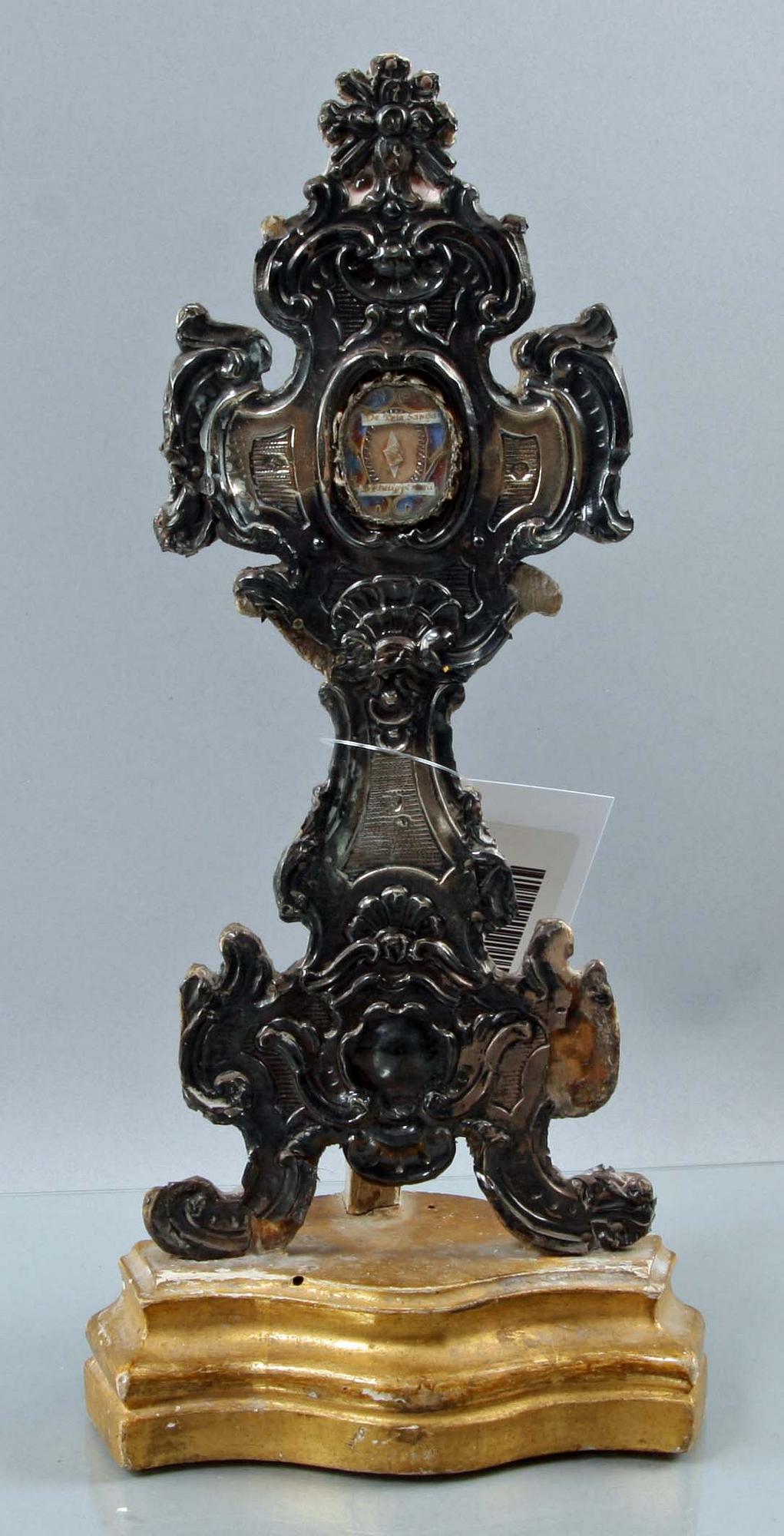 RELIK, silverplåt och trä, Frankrike 1700-tal.