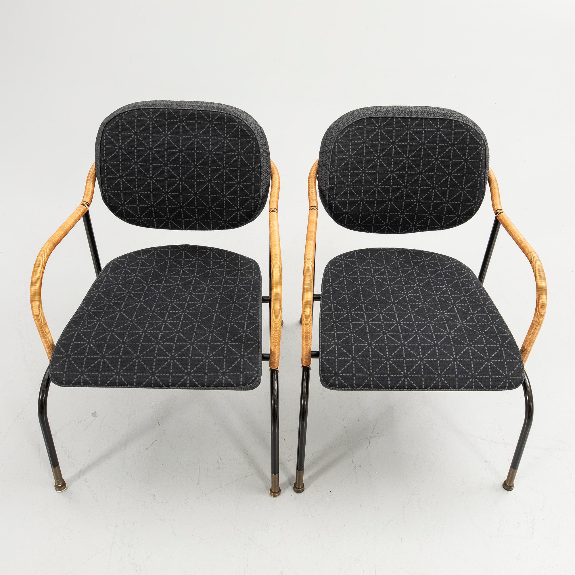 Mats Theselius, armchair, a pair, "Bamboo king", Källemo AB, Värnamo, 8/360 and 49/360.