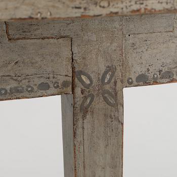 A painted pair of side tables, 19th Century.