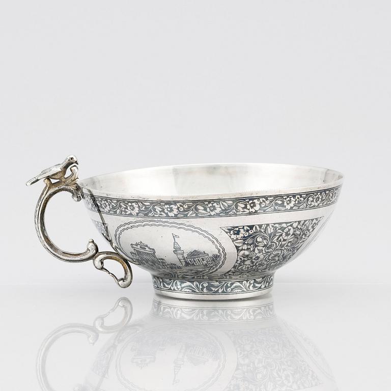 A Ottoman/ Armenien silver bowl, around 1890-1910.