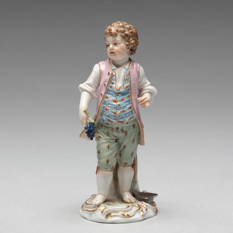 FIGURIN, porslin. Meissen, 1890-tal.