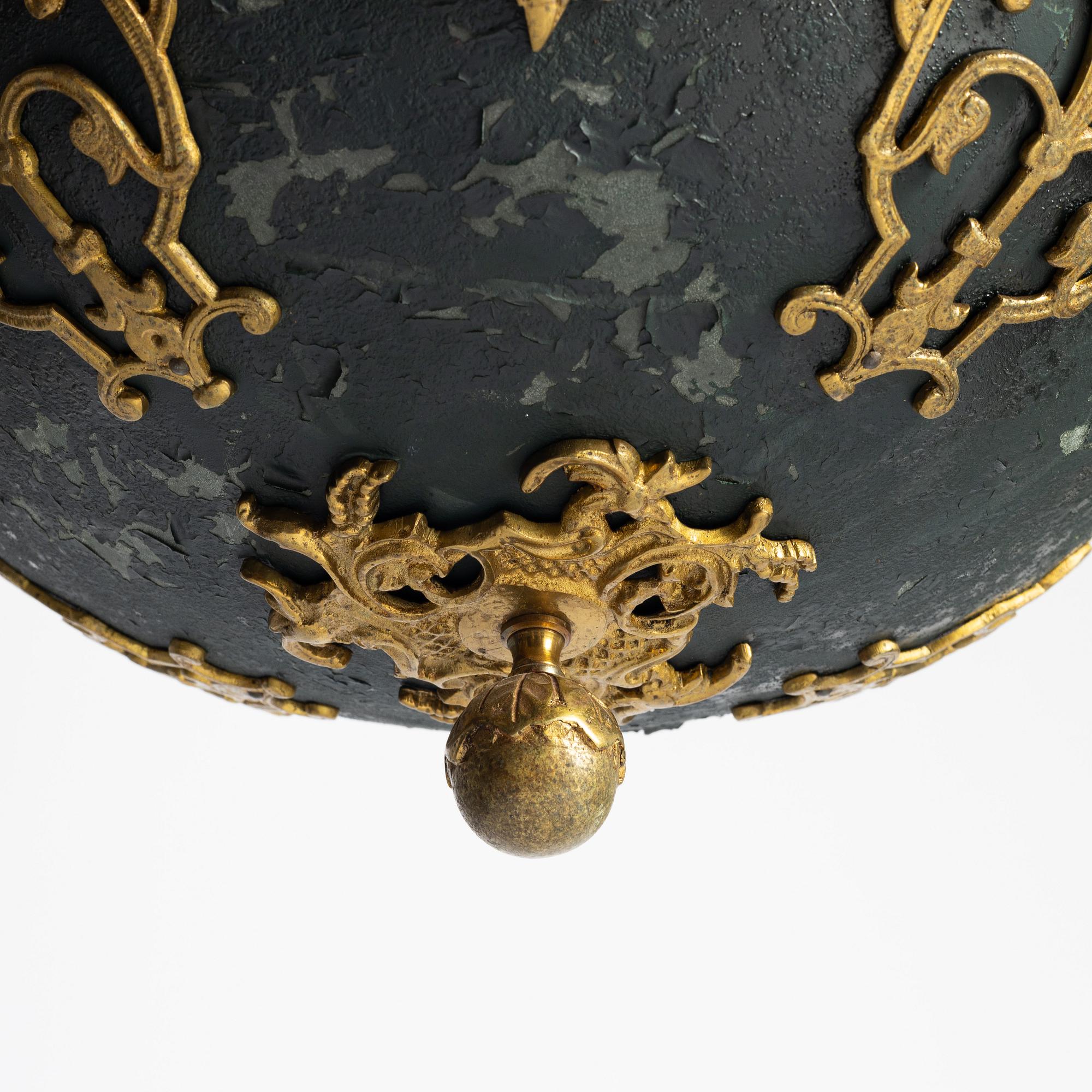 An Empire style ceiling lamp, early 20th Century.