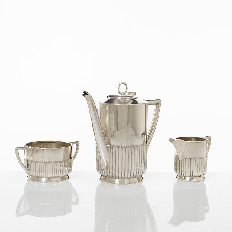 Kaffeservis, 3 delar, C.G Hallberg Stockholm 1919.