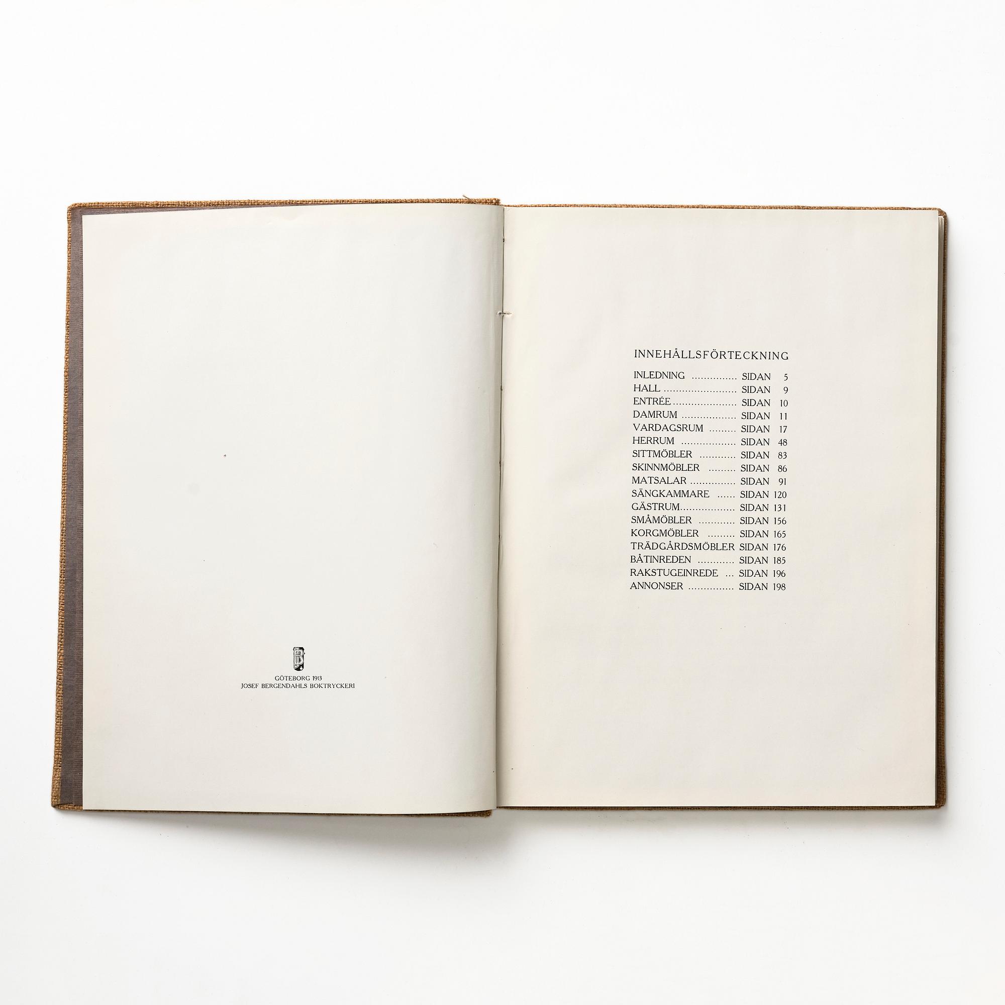 Otto Schulz, "Boet" magazine, bound volumes 1928, 1931-33, loose issues + three "Nya Möbler" and the 1945 jubilee publication.