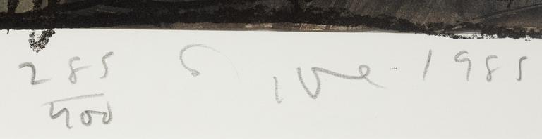 Jim Dine, färglitografi, 1985, signerad 285/400.