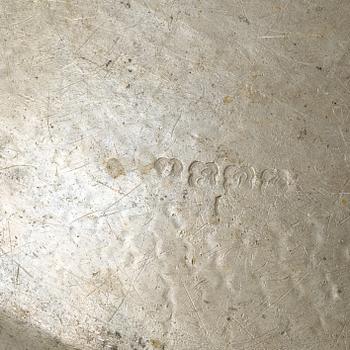 Eric Pettersson Krietz (master in Stockholm 1753-1795), a pewter charger, Stockholm.