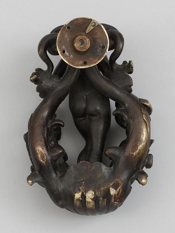 An Italian 18th/19th century door knocker, after the model by Tiziano Aspetti (1559-1606).