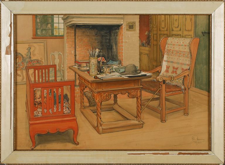 CARL LARSSON, efter, färglitografi, utgiven av Idun, Stockholm, signerad i trycket.