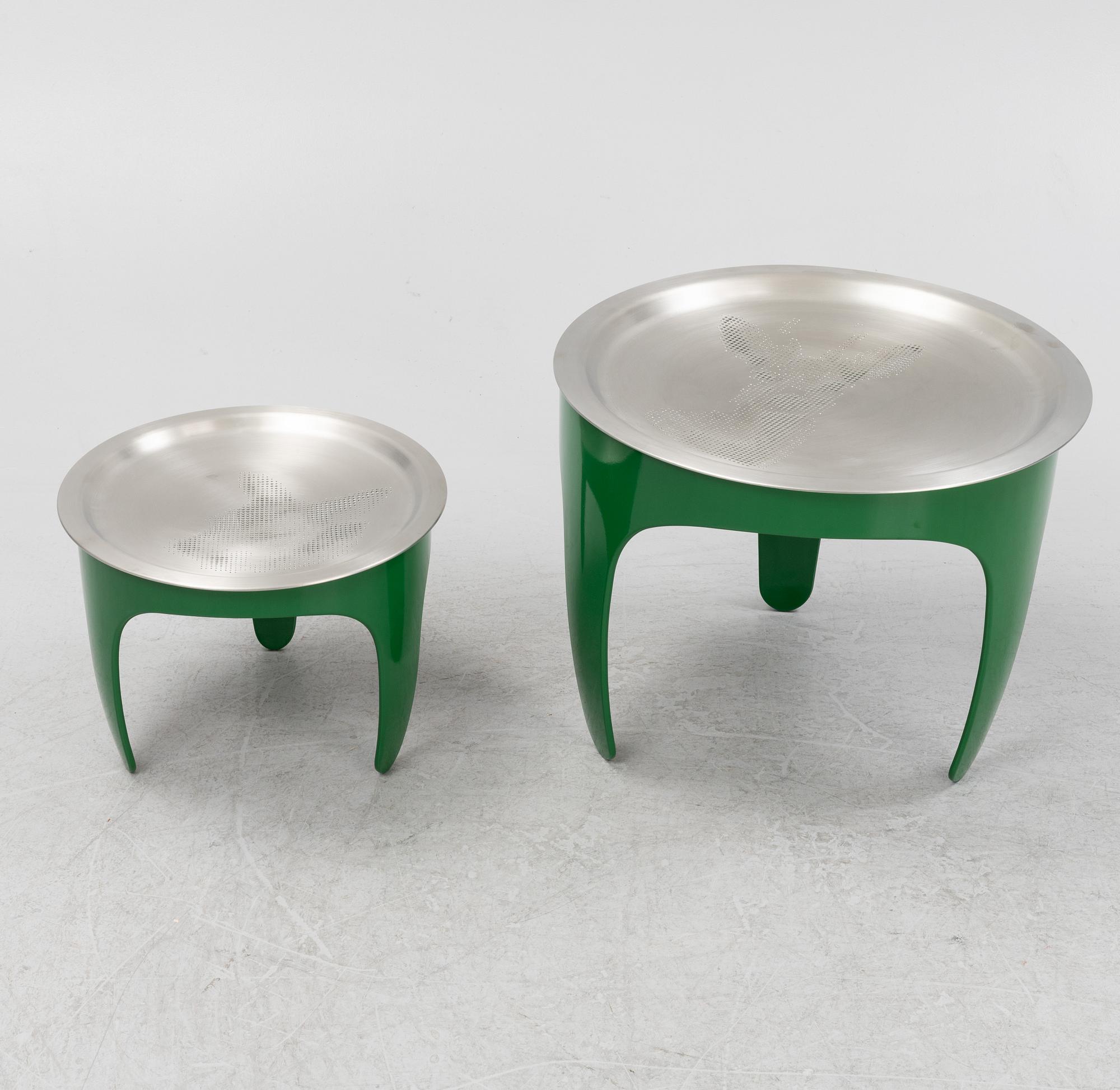 Margot Barolo & Märta Friman, two traytables, Limited edition. Firma Svenskt Tenn, 2005.