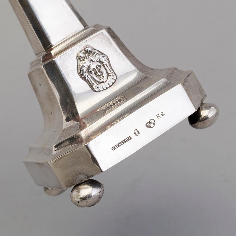 PEHR ZETHELIUS, a silver candlestick, Stockholm, 1799.