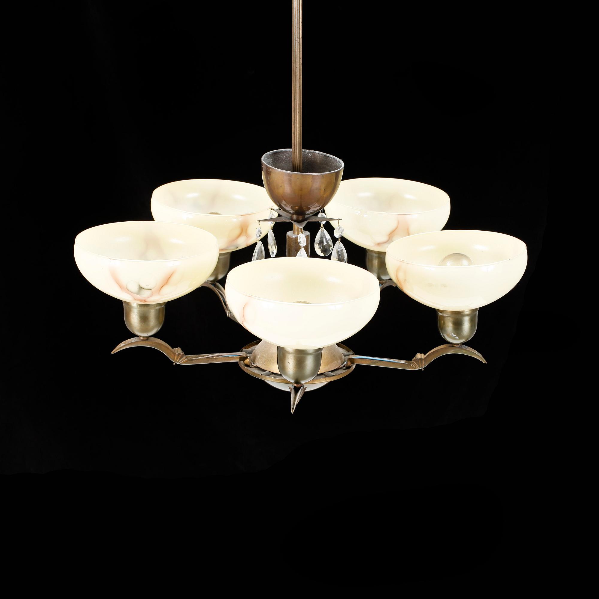 TAKLAMPA, art deco, 1930/40-tal. Höjd 75 cm.